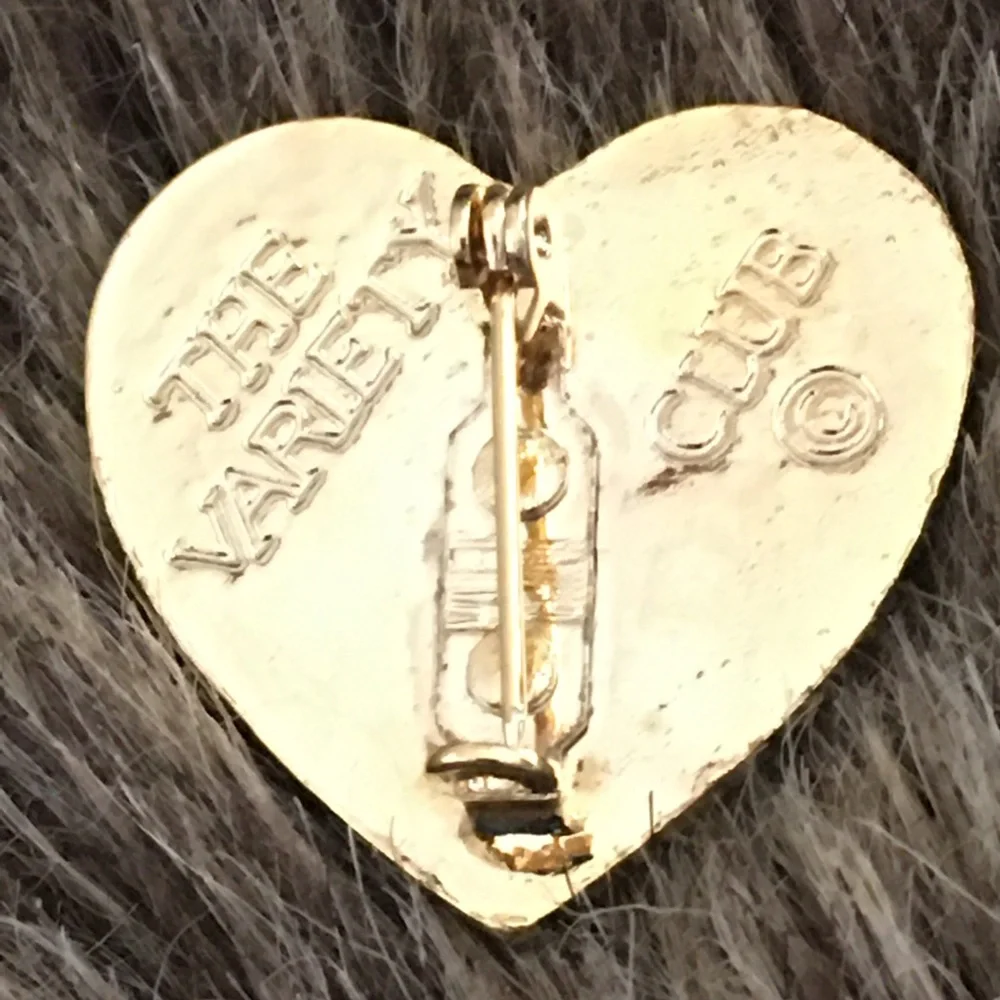 Vintage The Variety Club heart shape brooch